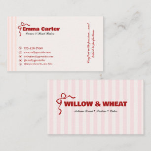 Carte de visite pour propriétaire de boulangerie r
