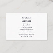 Carte de visite pour randonneur à chiens. (Dos)