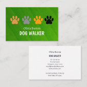 Carte de visite pour randonneur à chiens. (Devant / Derrière)