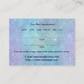 Carte de visite pour rendez-vous de cils (Dos)