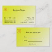 Carte de visite pour rendez-vous général (Devant / Derrière)