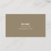 Carte de visite pour rénovation de maison (Dos)