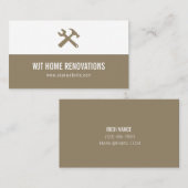 Carte de visite pour rénovation de maison (Devant / Derrière)