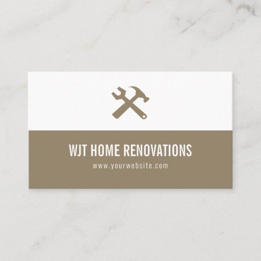 Carte de visite pour rénovation de maison (Devant)