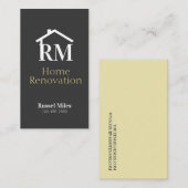 Carte de visite pour rénovation de maison (Devant / Derrière)