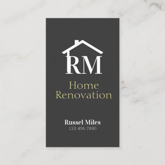 Carte de visite pour rénovation de maison (Devant)