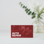 Carte de visite pour réparation automobile (Debout devant)