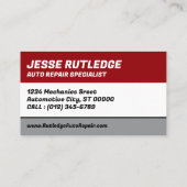 Carte de visite pour réparation automobile (Dos)
