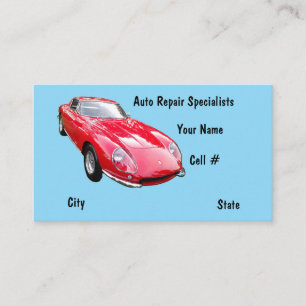 Carte de visite pour réparation automobile