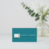 Carte de visite pour réparation de téléviseurs (Debout devant)