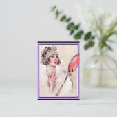 Carte de visite pour salon de beauté (Debout devant)