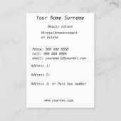 Carte de visite pour salon de beauté 2 (Dos)