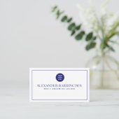 Carte de visite pour salon de coiffure avec code Q (Debout devant)