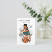 Carte de visite pour salon de coiffure et ongles (Debout devant)
