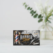 Carte de visite pour salon de coiffure | Modifiabl (Debout devant)