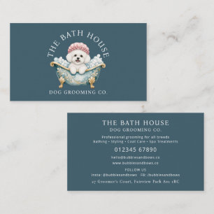 Carte de visite pour salon de toilettage de Bichon