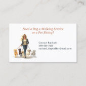 Carte de visite pour service de garde d'animaux et (Devant)