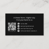 Carte de visite pour service de nettoyage (Dos)