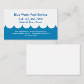 Carte de visite pour service de piscine (Devant / Derrière)
