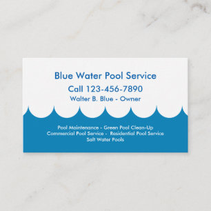 Carte de visite pour service de piscine