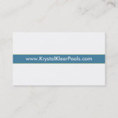 Carte de visite pour service de piscine (Dos)
