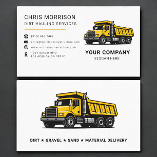 Carte de visite pour service de transport de terre