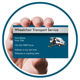 Carte de visite pour service de transport en faute