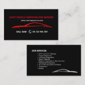 Carte de visite pour services automobiles (Devant / Derrière)