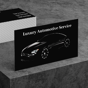 Carte de visite pour services automobiles de luxe