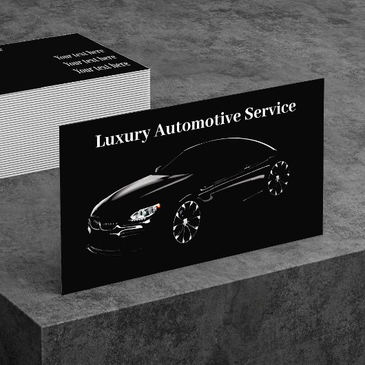 Carte de visite pour services automobiles de luxe