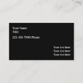 Carte de visite pour services automobiles de luxe (Dos)