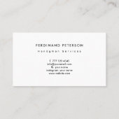 Carte de visite pour services de bricolage à domic (Dos)