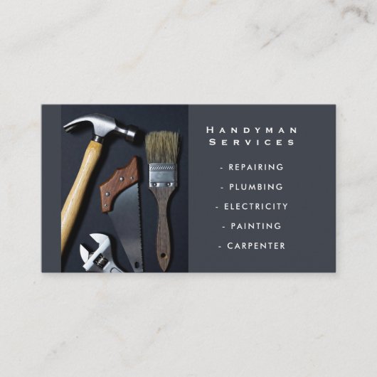 Carte de visite pour services de bricolage à domic (Devant)