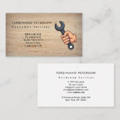 Carte de visite pour services de bricolage à domic (Devant / Derrière)