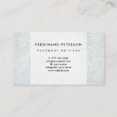 Carte de visite pour services de bricolage à domic (Dos)