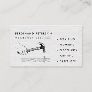 Carte de visite pour services de bricolage à domic