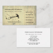 Carte de visite pour services de bricolage à domic (Devant / Derrière)