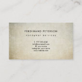 Carte de visite pour services de bricolage à domic (Dos)