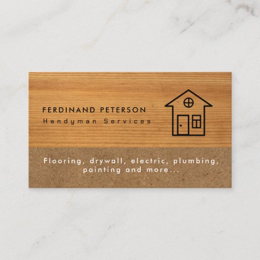 Carte de visite pour services de bricolage à domic (Devant)