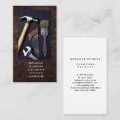 Carte de visite pour services de bricolage à domic (Devant / Derrière)
