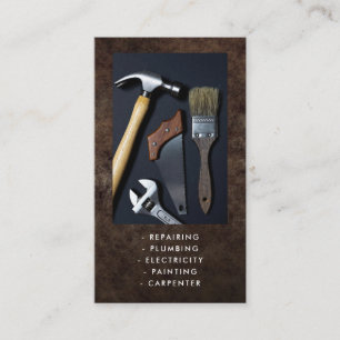 Carte de visite pour services de bricolage à domic