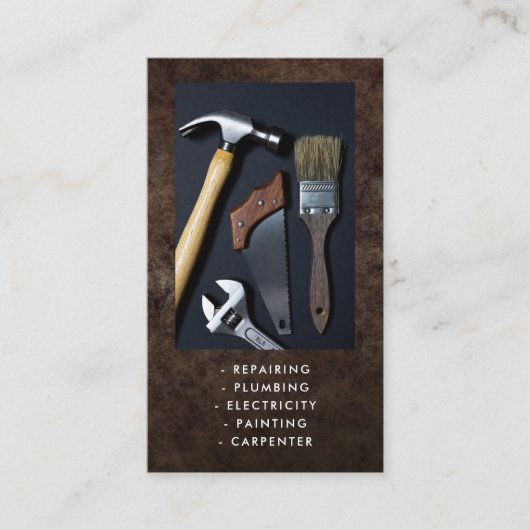 Carte de visite pour services de bricolage à domic (Devant)