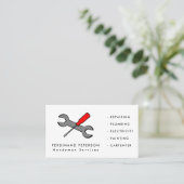 Carte de visite pour services de bricolage à domic (Debout devant)