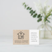 Carte de visite pour services de bricolage à domic (Debout devant)