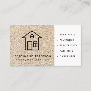 Carte de visite pour services de bricolage à domic