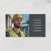 Carte de visite pour services de bricolage avec ph (Devant)
