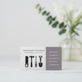 Carte de visite pour services de bricolage avec te (Debout devant)