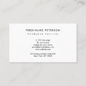 Carte de visite pour services de bricolage avec te (Dos)