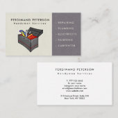 Carte de visite pour services de bricolage avec te (Devant / Derrière)
