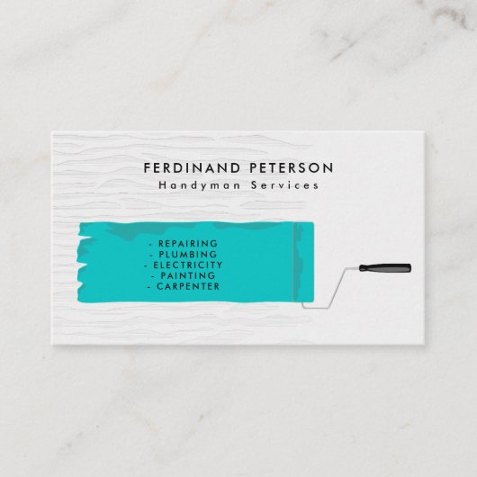 Carte de visite pour services de bricolage avec te (Devant)